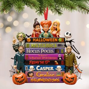 Horror Tape Stack Ornament, Personalized Christmas 02qhti161025