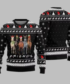 Horse Friends Funny Ugly Sweater Christmas 2025 