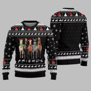 Horse Friends Funny Ugly Sweater Christmas 2025 - Grishko.com