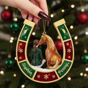 Alternative view of Horse-loving Girl Ornament - Personalized Gifts For Horse Lovers 05pgti031025