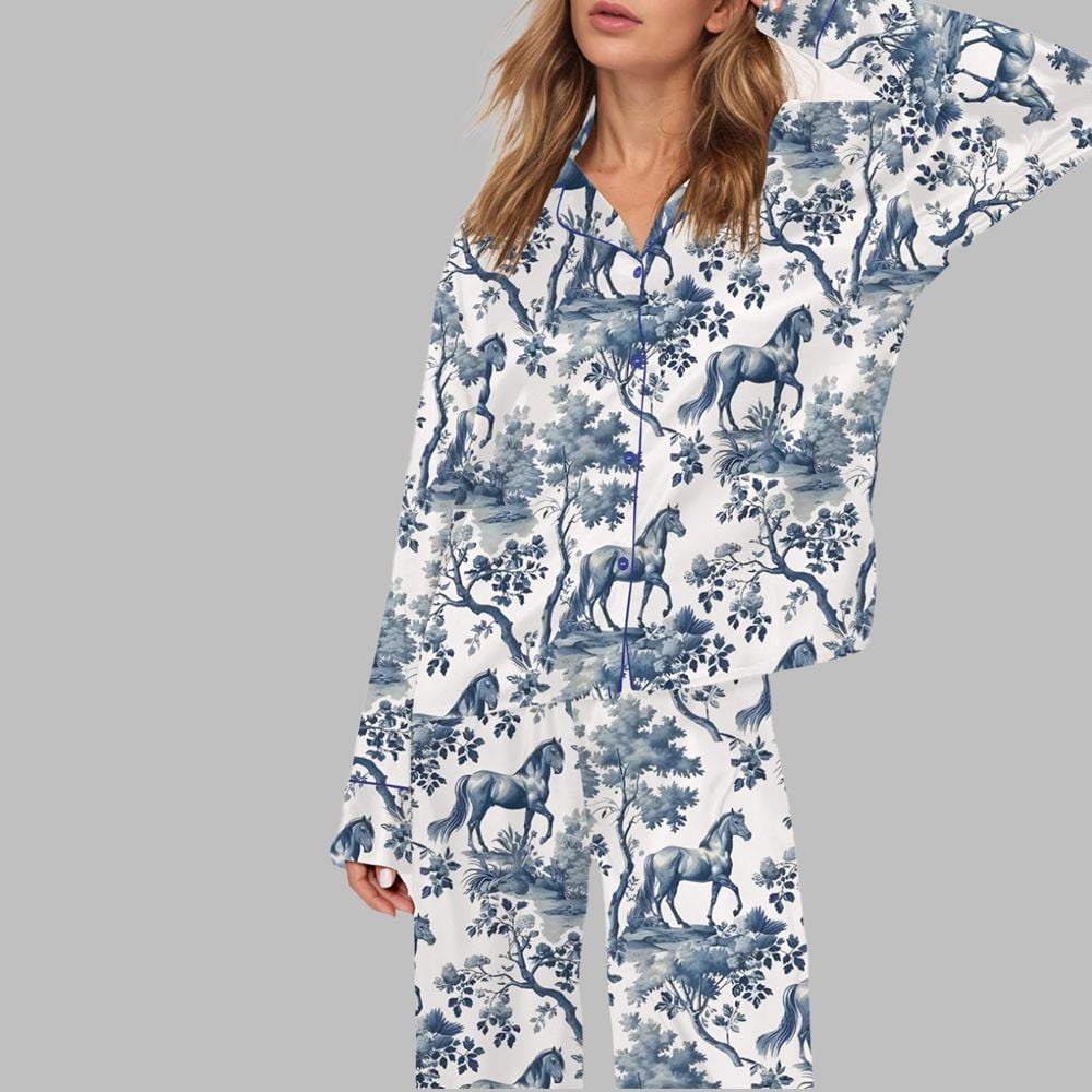 Alternative view of Horse Toile Pajama Set