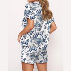 Alternative view of Horse Toile Silky Satin Pajama Set