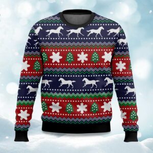 Horses Pattern Ugly Christmas Sweater