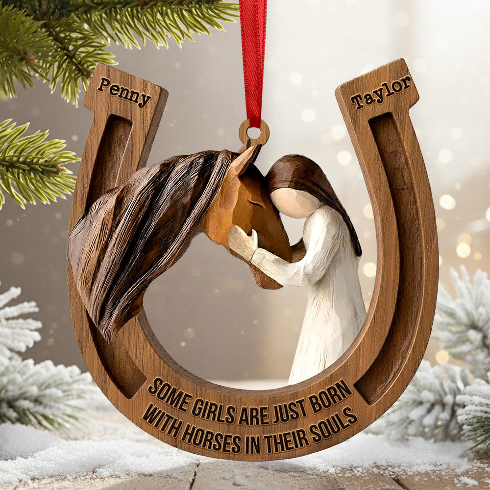 Horseshoe Ornament - Personalized Gifts For Horse Lover Christmas Ornament 04TGTI011125