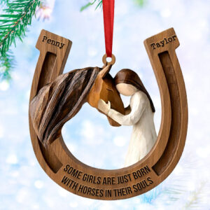 Alternative view of Horseshoe Ornament - Personalized Gifts For Horse Lover Christmas Ornament 04TGTI011125