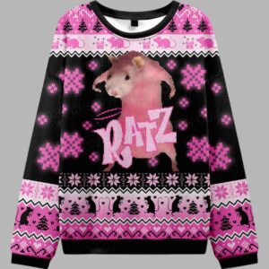 Alternative view of Hot Pink Ratz Ugly Christmas Sweater - gullprint.com