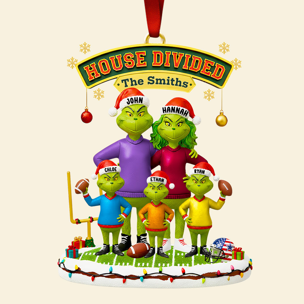 House Divided Family Christmas Ornament Personalized Gifts For Family 02HUDT031025 - Image 4