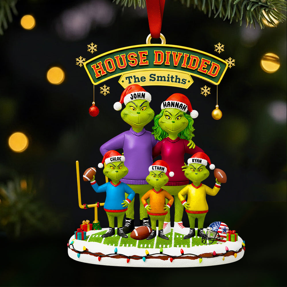House Divided Family Christmas Ornament Personalized Gifts For Family 02HUDT031025 - Image 3