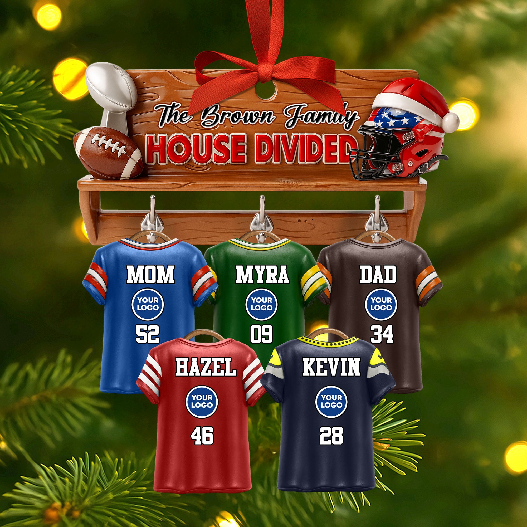 House Divided Family Ornament - Personalized Gifts For Family 01huti170925