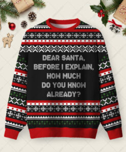How Much Do You Know Already Ugly Christmas Fuzzy Fleece Sweatshirt