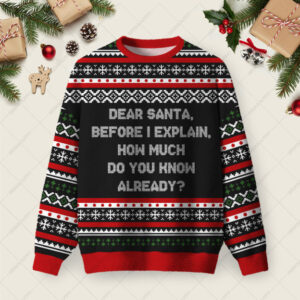 How Much Do You Know Already Ugly Christmas Fuzzy Fleece Sweatshirt