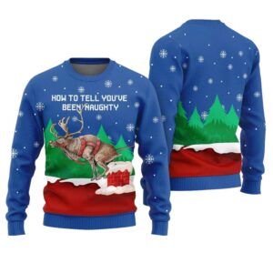How to Tell You've Been Naughty Ugly Christmas Sweater - Grishko.com