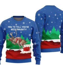 Alternative view of How to Tell You've Been Naughty Ugly Christmas Sweater 