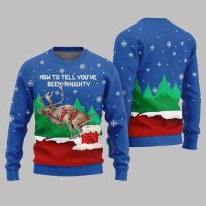 Alternative view of How to Tell You've Been Naughty Ugly Sweater Christmas 2025 - Grishko.com