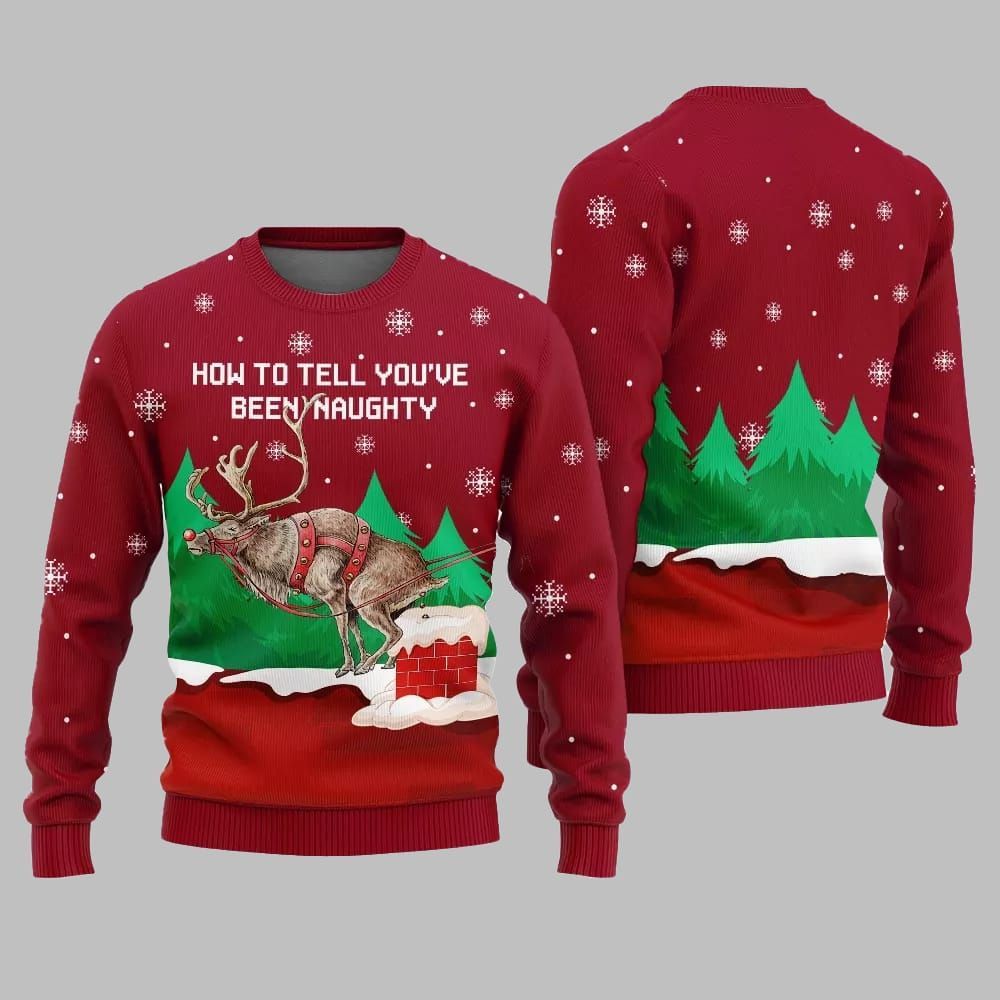How to Tell You've Been Naughty Ugly Sweater Christmas 2025 - Grishko.com - Image 3