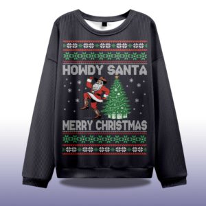 Alternative view of Howdy Santa Merry Christmas Ugly Sweater