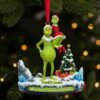 Hugging Green Monster Couple Ornament - Personalized Christmas Gift For Couples 01OHLU180925
