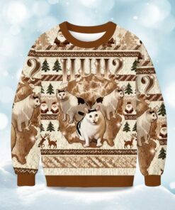 Huh Cat Chonky Ben Meme Christmas Ugly Sweater