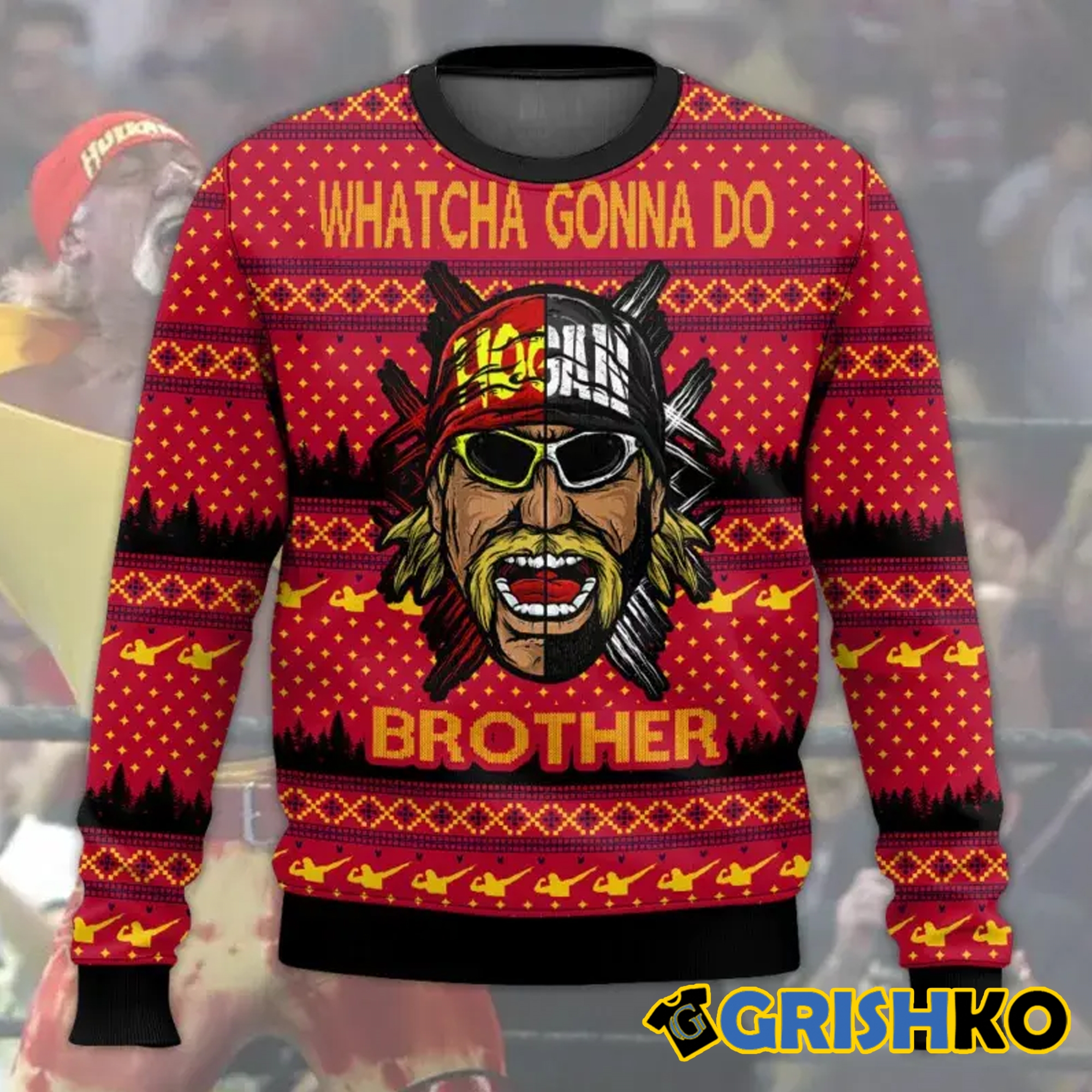 Hulk Hogan Ugly Sweater - Grishko.com