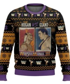 Hulk Hogan vs Andre The Giant Ugly Christmas Sweater