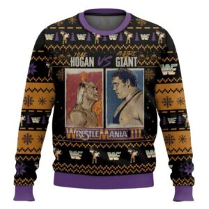 Hulk Hogan vs Andre The Giant Ugly Christmas Sweater