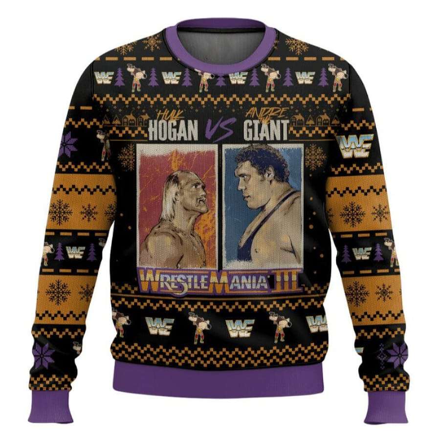 Hulk Hogan vs Andre The Giant Ugly Christmas Sweater