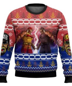 Hulk Hogan vs Hollywood Hogan WWE Ugly Christmas Sweater