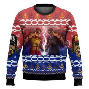Hulk Hogan vs Hollywood Hogan WWE Ugly Christmas Sweater