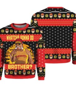 Alternative view of Hulk Hogan Whatcha Gonna Do Bother Ugly Christmas Sweater 