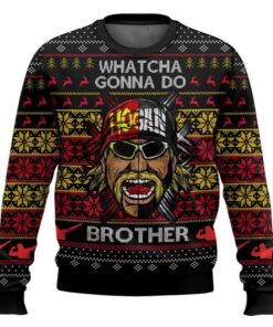 Hulk Hogan Whatcha Gonna Do Brother Christmas Ugly Sweater