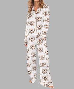 Alternative view of Hunting Antlers Espresso Martini Silky Satin Pajama Set
