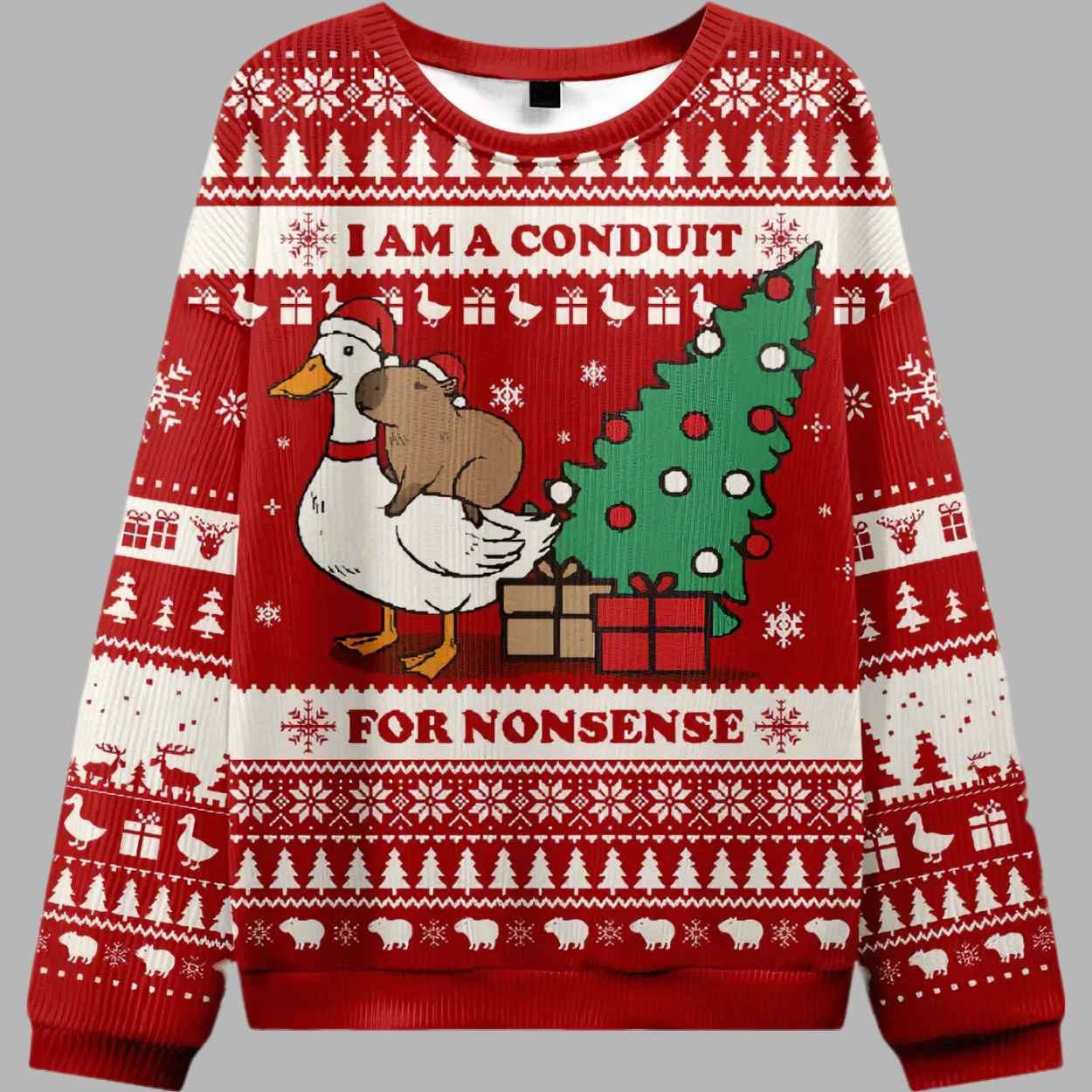 I Am A Conduit For Nonsense Ugly Christmas Sweater - gullprint.com