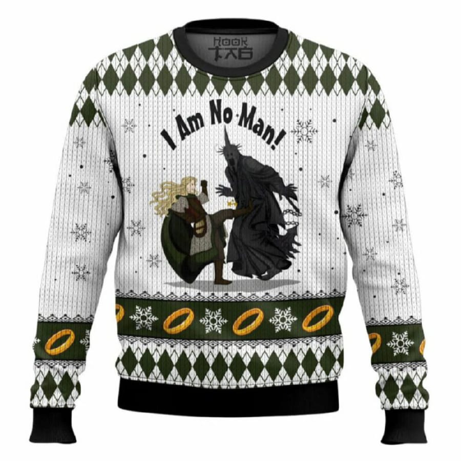 I Am No Man Lord Of The Rings Ugly Christmas Sweater