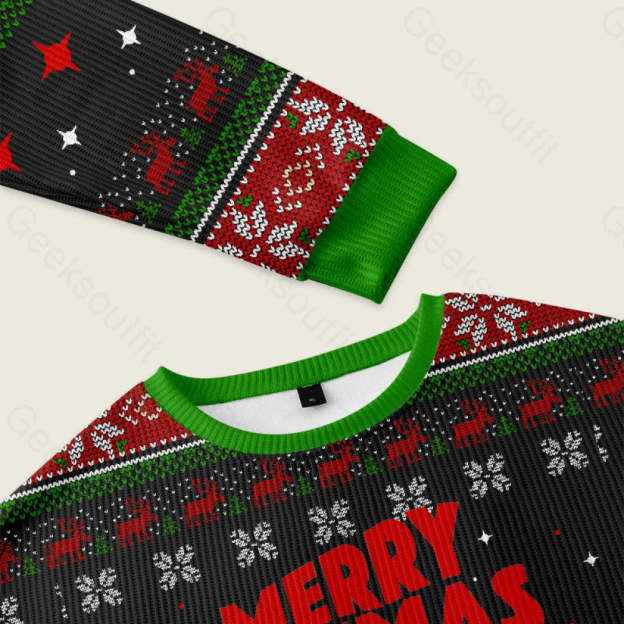 I am your Santa Ugly Christmas Fuzzy Fleece Sweatshirt - Image 3