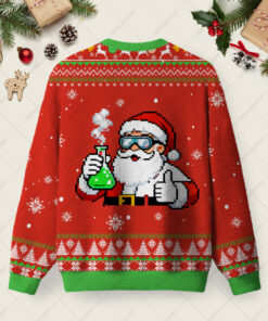 Alternative view of I Believe in Science and Santa Ugly Christmas Fuzzy Fleece Sweatshirt