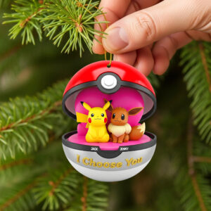 Alternative view of I Choose You Personalized Gifts For Couple Christmas Acrylic Ornament 04natn210825