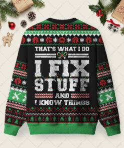 Alternative view of I Fix Stuff Christmas Fuzzy Fleece Sweatshirt
