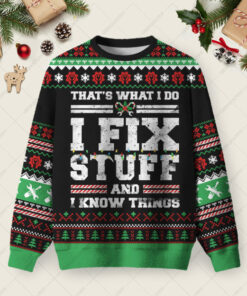 I Fix Stuff Christmas Fuzzy Fleece Sweatshirt