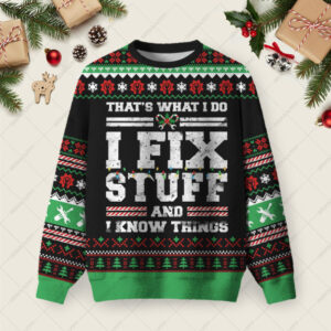 I Fix Stuff Christmas Fuzzy Fleece Sweatshirt