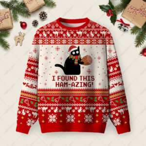I Found This Ham-Azing Ugly Christmas Fuzzy Fleece Sweatshirt
