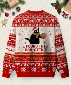 Alternative view of I Found This Ham-Azing Ugly Christmas Fuzzy Fleece Sweatshirt