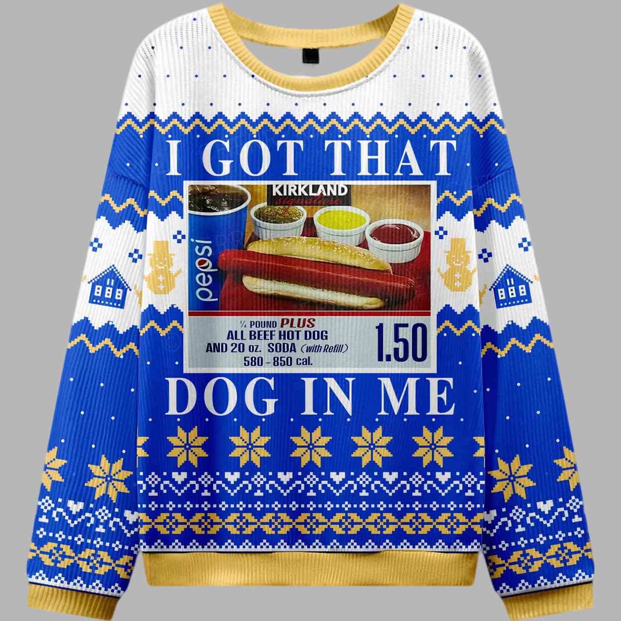 I Got That Hot Dog In Me Ugly Christmas Sweater - gullprint.com