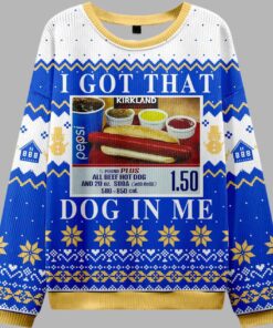 Alternative view of I Got That Hot Dog In Me Ugly Christmas Sweater