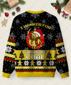 Alternative view of I Hanker For A Lump Of Coal Ugly Christmas Fuzzy Fleece Sweatshirt