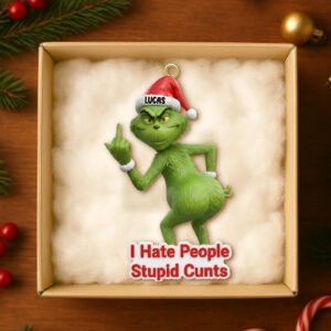 I Hate People Ornament Personalized Funny Gifts For Christmas 03natn061125