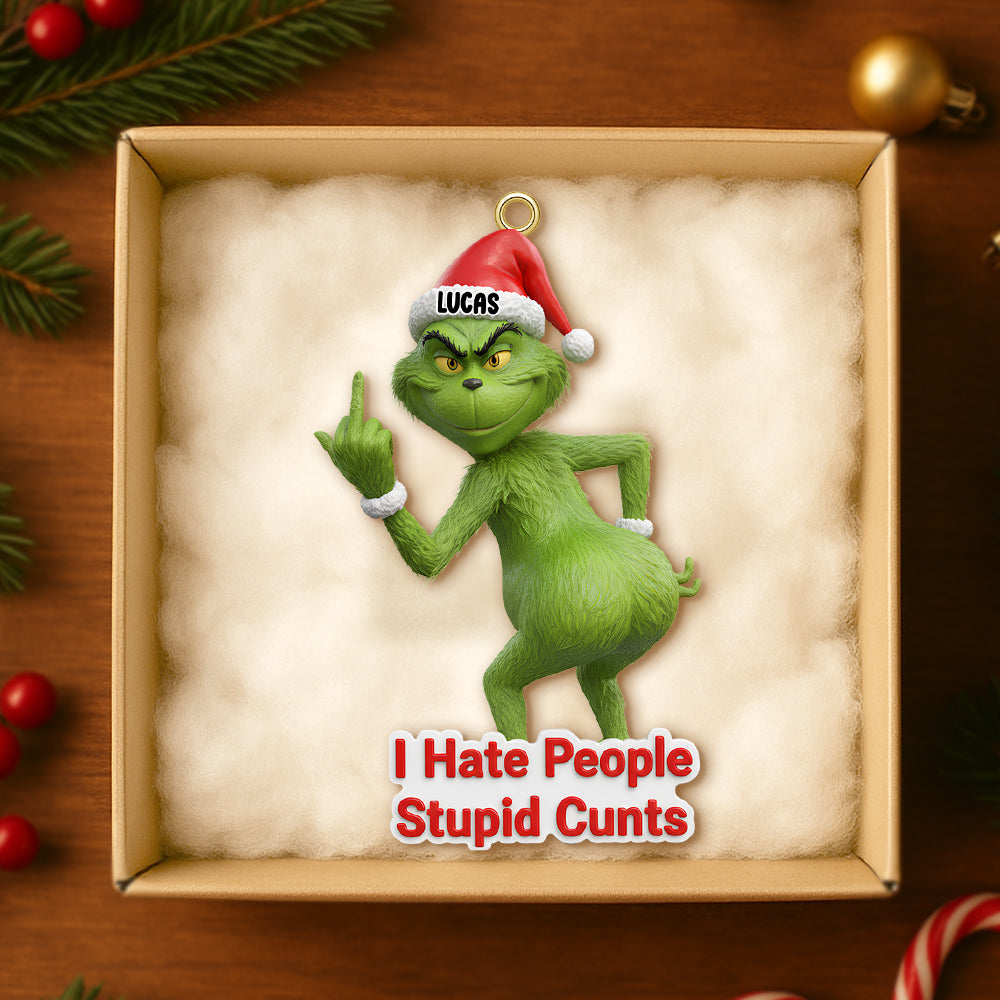 I Hate People Ornament Personalized Funny Gifts For Christmas 03natn061125