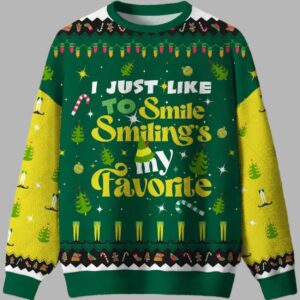 I Just Like To Smile Ugly Christmas Sweater - gullprint.com
