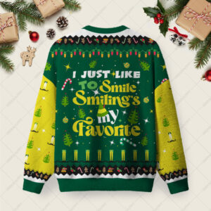 Alternative view of I Just Like To Smile Ugly Christmas Sweater Sweatshirt