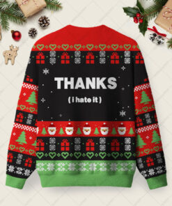 Alternative view of I Need Food Ugly Christmas Fuzzy Fleece Sweatshirt