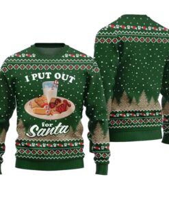 I Put Out For Santa Inappropriate Ugly Christmas Sweater 